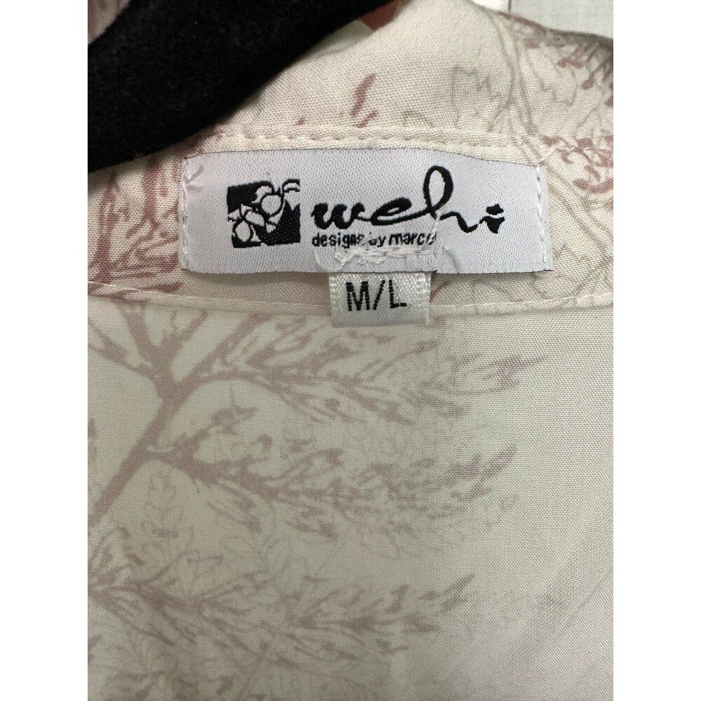 Wehi Designs Hawaii Women's Ho'i'o Winter Collection Button Down Shirt M/L - Picture 5 of 7